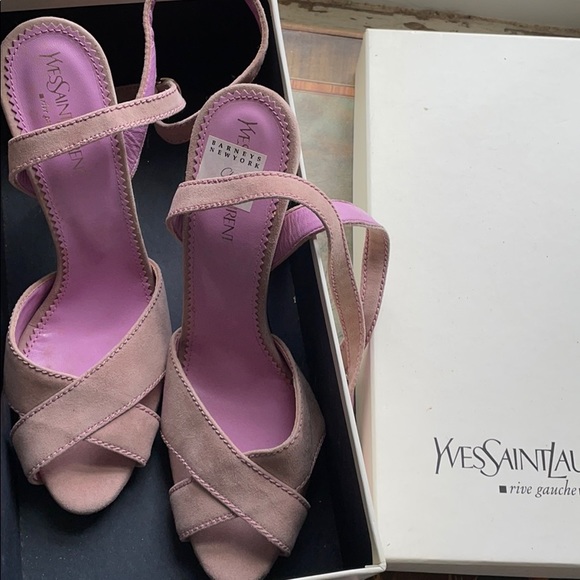 - YSL yves saint laurent ankle strap heels ROSE Shoe - Picture 11 of 17